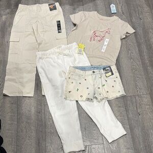 Art Class/Cat & Jack clothing lot 10/12 girls Denim Shorts - 2 pants 1 shirt